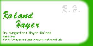 roland hayer business card